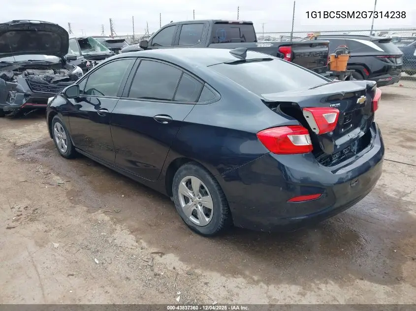 1G1BC5SM2G7314238 2016 Chevrolet Cruze Ls Auto