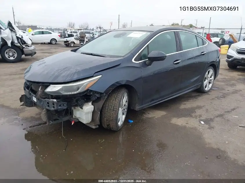 1G1BG5SMXG7304691 2016 Chevrolet Cruze Premier Auto