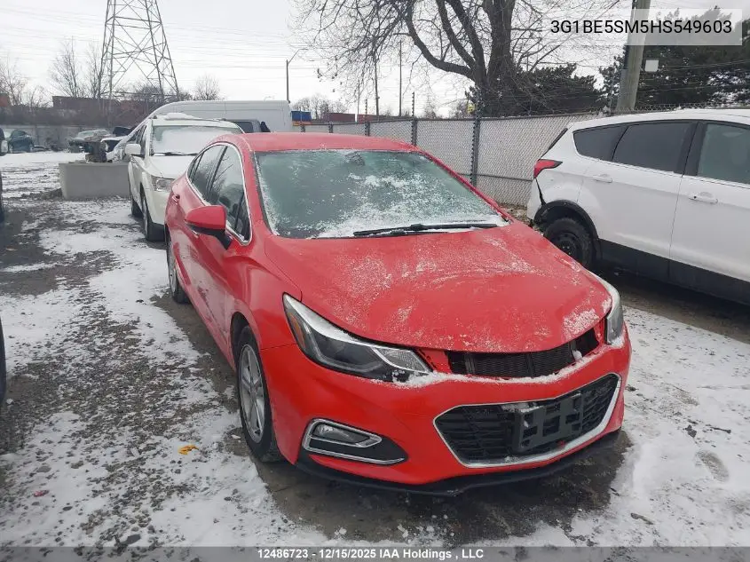 3G1BE5SM5HS549603 2017 Chevrolet Cruze Lt Auto