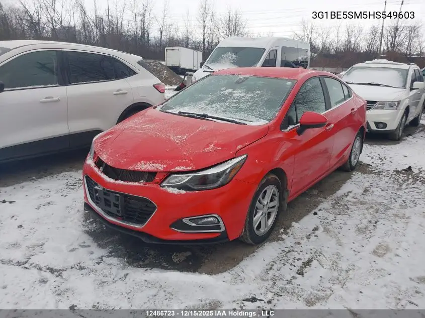 3G1BE5SM5HS549603 2017 Chevrolet Cruze Lt Auto