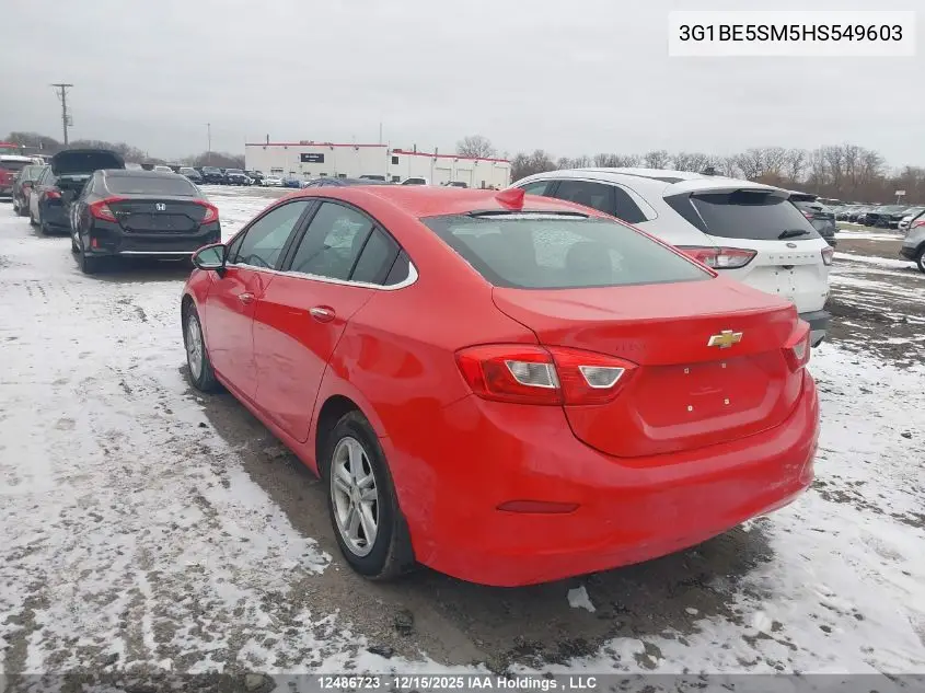 3G1BE5SM5HS549603 2017 Chevrolet Cruze Lt Auto