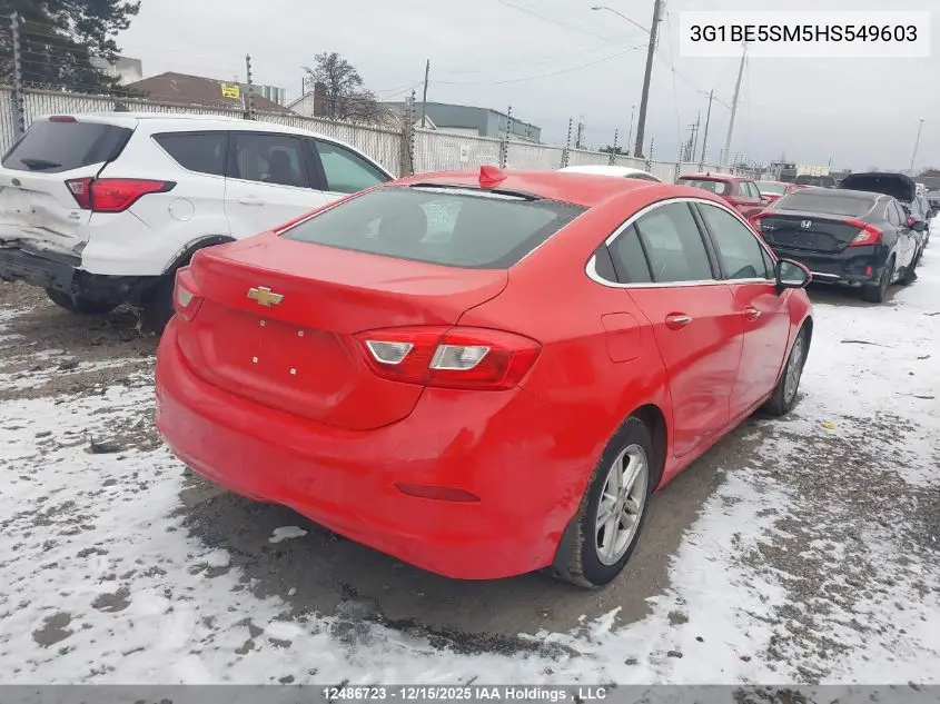 3G1BE5SM5HS549603 2017 Chevrolet Cruze Lt Auto