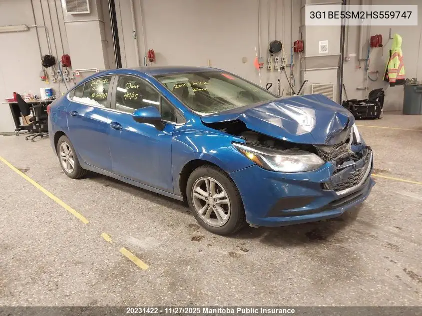 3G1BE5SM2HS559747 2017 Chevrolet Cruze Lt Turbo