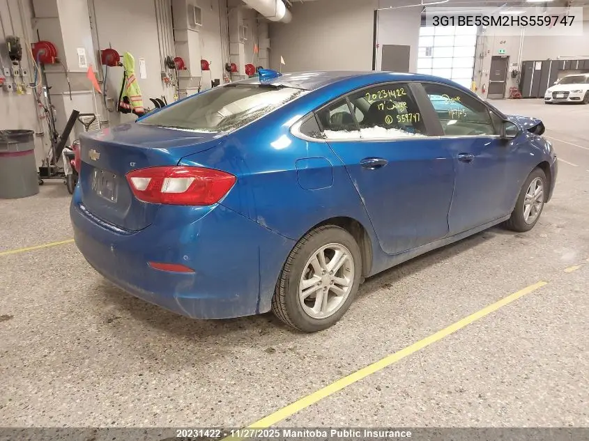 3G1BE5SM2HS559747 2017 Chevrolet Cruze Lt Turbo
