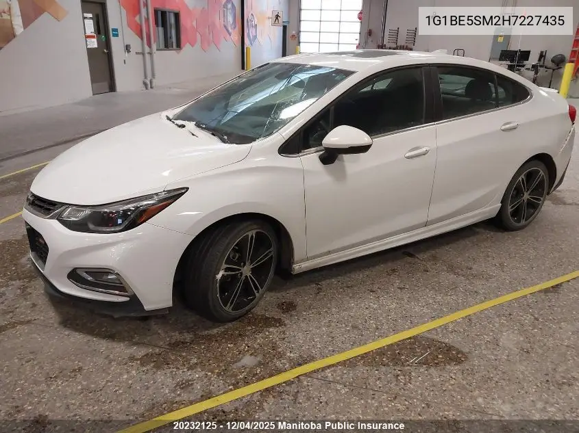 1G1BE5SM2H7227435 2017 Chevrolet Cruze Lt Turbo