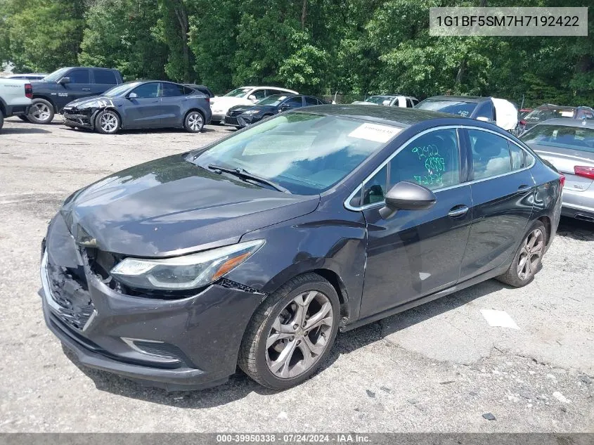 1G1BF5SM7H7192422 2017 Chevrolet Cruze Premier Auto