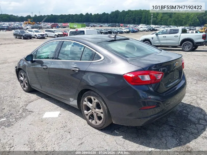 1G1BF5SM7H7192422 2017 Chevrolet Cruze Premier Auto