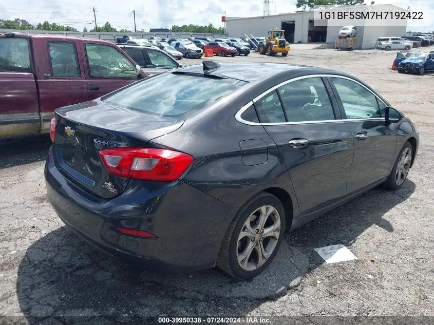 1G1BF5SM7H7192422 2017 Chevrolet Cruze Premier Auto