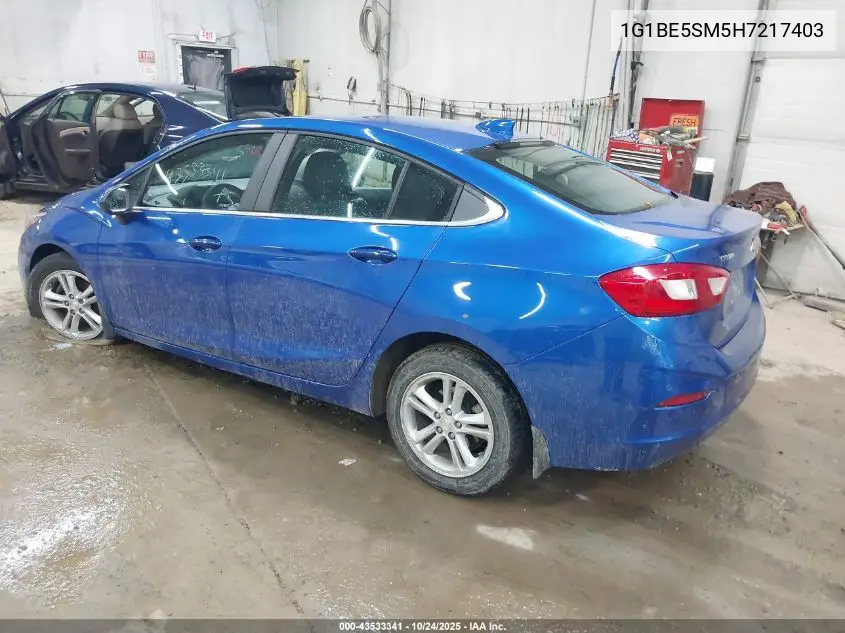 1G1BE5SM5H7217403 2017 Chevrolet Cruze Lt Auto