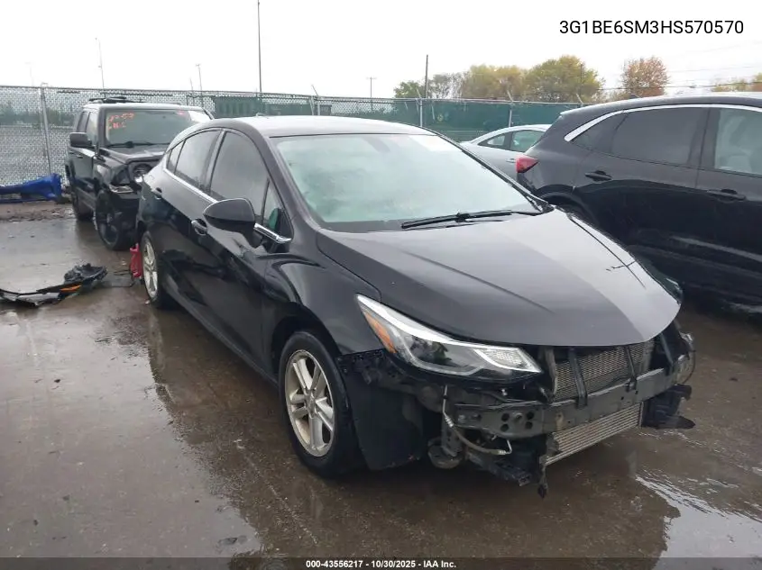 3G1BE6SM3HS570570 2017 Chevrolet Cruze Lt Auto