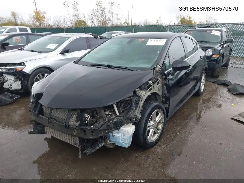 3G1BE6SM3HS570570 2017 Chevrolet Cruze Lt Auto