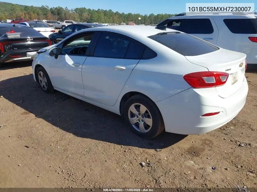 1G1BC5SMXH7230007 2017 Chevrolet Cruze Ls Auto