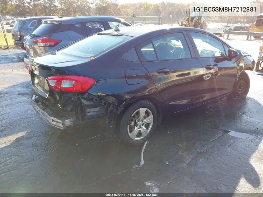 1G1BC5SM8H7212881 2017 Chevrolet Cruze Ls Auto