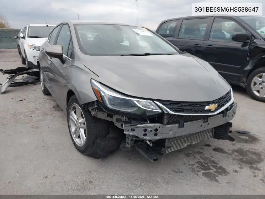 3G1BE6SM6HS538647 2017 Chevrolet Cruze Lt Auto