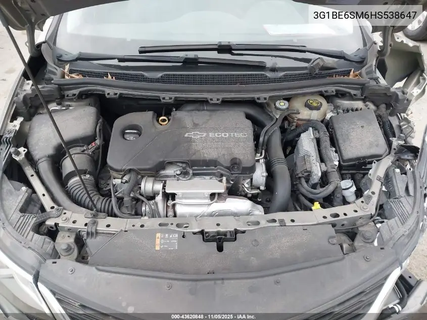 3G1BE6SM6HS538647 2017 Chevrolet Cruze Lt Auto
