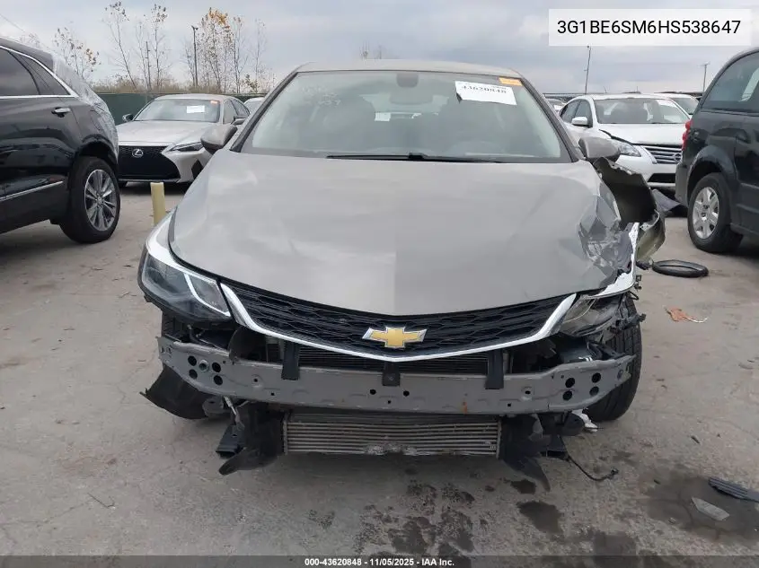3G1BE6SM6HS538647 2017 Chevrolet Cruze Lt Auto