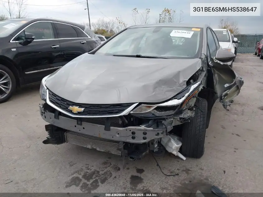 3G1BE6SM6HS538647 2017 Chevrolet Cruze Lt Auto