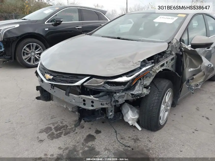 3G1BE6SM6HS538647 2017 Chevrolet Cruze Lt Auto