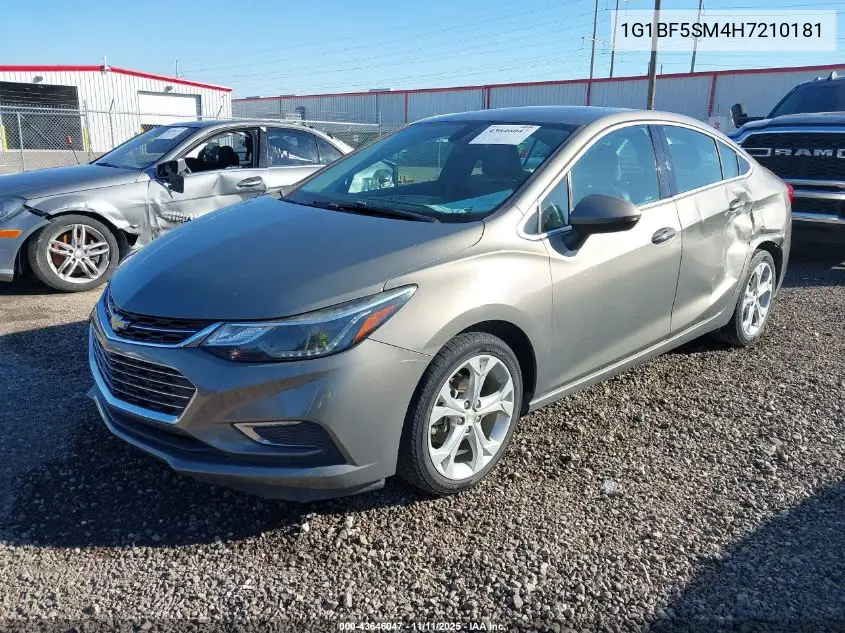 1G1BF5SM4H7210181 2017 Chevrolet Cruze Premier Auto