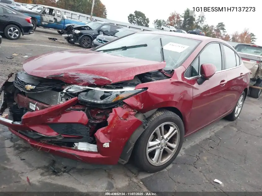 1G1BE5SM1H7137273 2017 Chevrolet Cruze Lt Auto