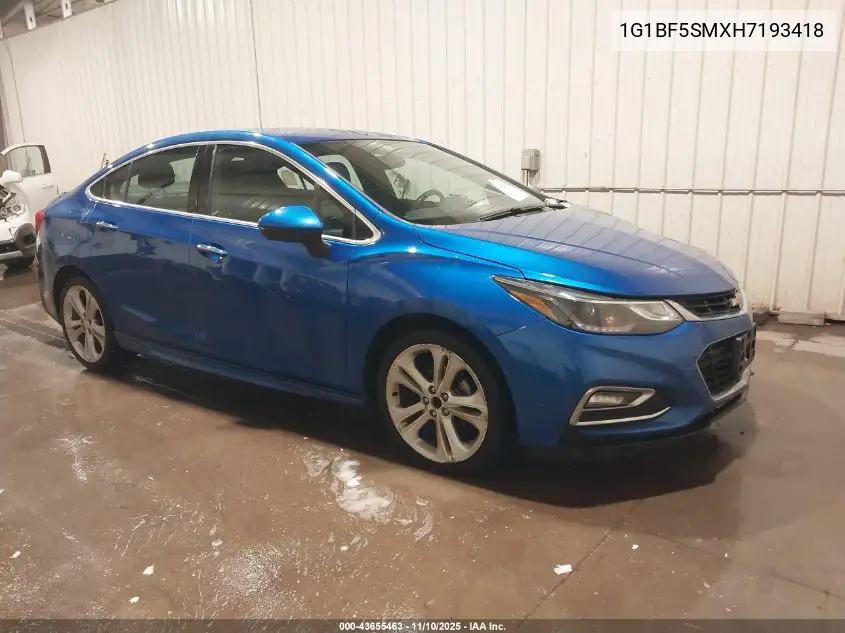 1G1BF5SMXH7193418 2017 Chevrolet Cruze Premier Auto