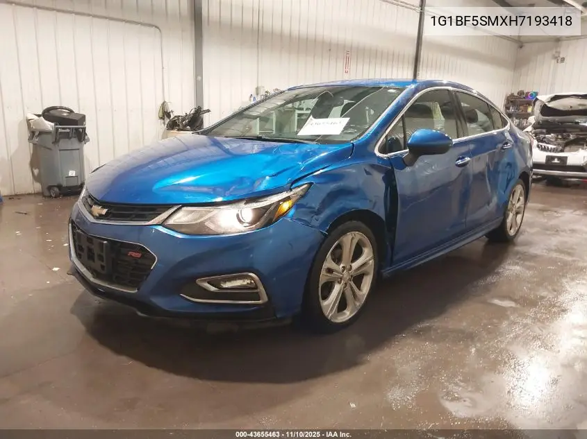 1G1BF5SMXH7193418 2017 Chevrolet Cruze Premier Auto