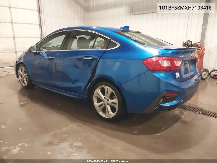 1G1BF5SMXH7193418 2017 Chevrolet Cruze Premier Auto