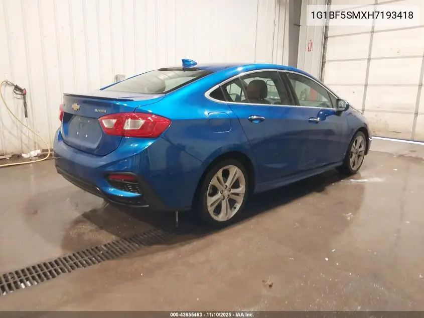 1G1BF5SMXH7193418 2017 Chevrolet Cruze Premier Auto