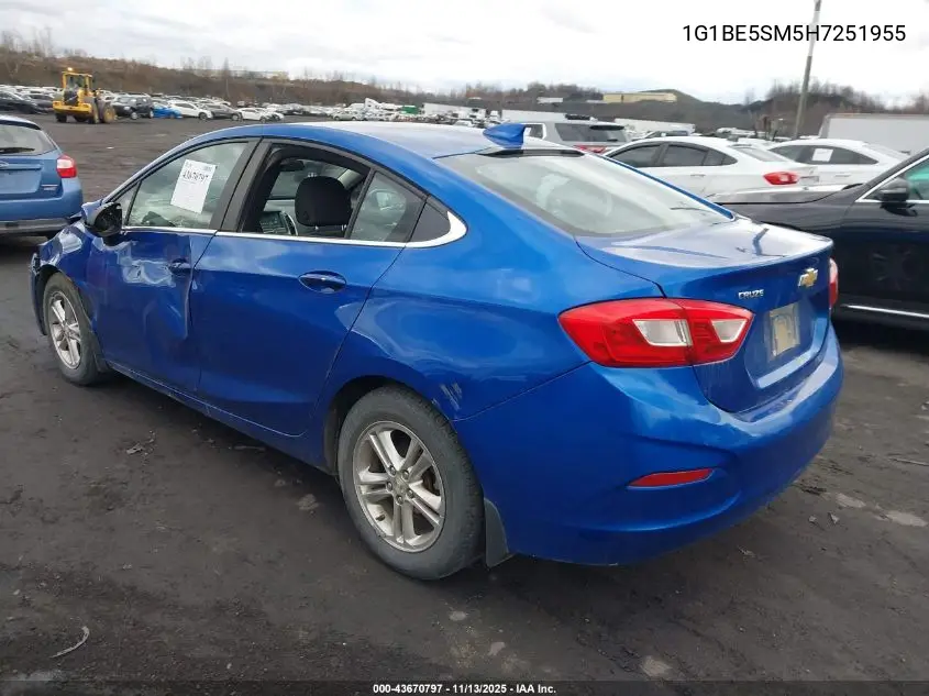 1G1BE5SM5H7251955 2017 Chevrolet Cruze Lt Auto
