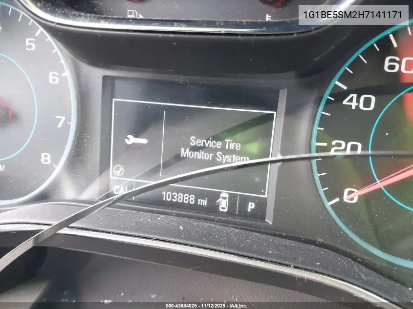 1G1BE5SM2H7141171 2017 Chevrolet Cruze Lt Auto