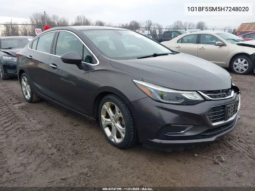 1G1BF5SM5H7248020 2017 Chevrolet Cruze Premier Auto