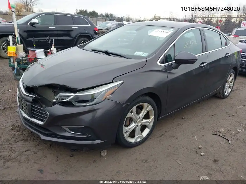 1G1BF5SM5H7248020 2017 Chevrolet Cruze Premier Auto