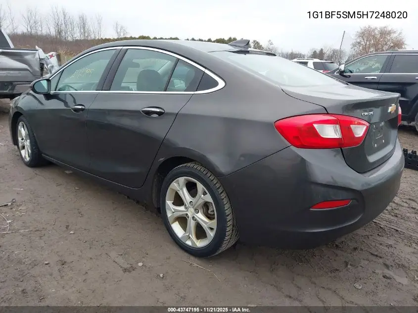 1G1BF5SM5H7248020 2017 Chevrolet Cruze Premier Auto