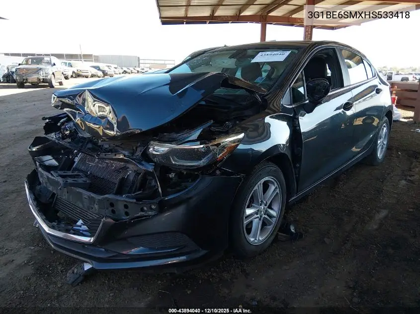 3G1BE6SMXHS533418 2017 Chevrolet Cruze Lt Auto