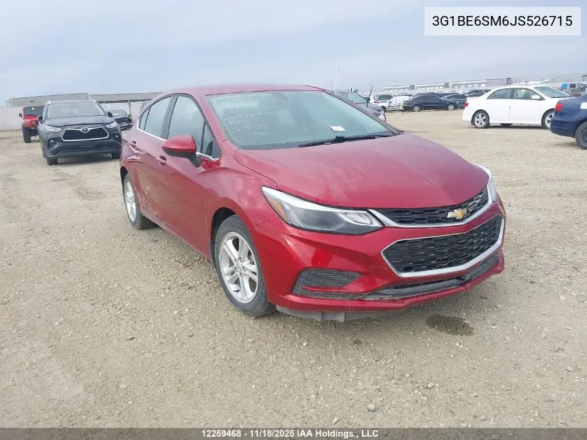 3G1BE6SM6JS526715 2018 Chevrolet Cruze Lt