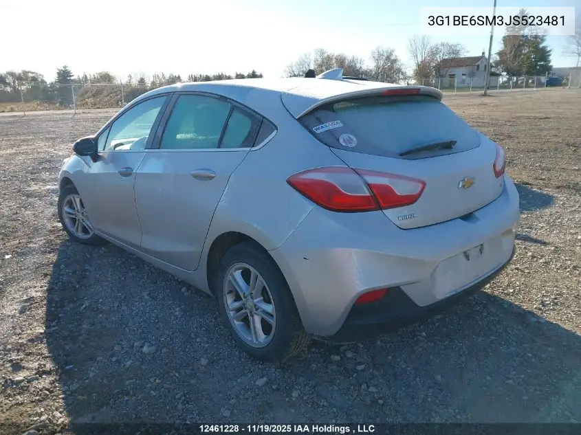 3G1BE6SM3JS523481 2018 Chevrolet Cruze Lt Auto