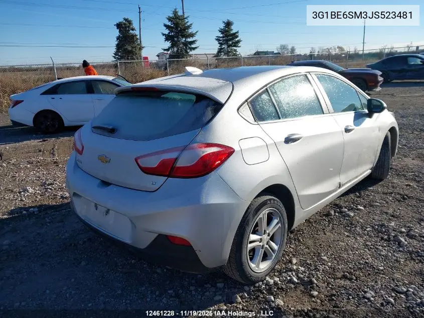 3G1BE6SM3JS523481 2018 Chevrolet Cruze Lt Auto