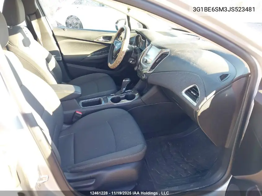 3G1BE6SM3JS523481 2018 Chevrolet Cruze Lt Auto