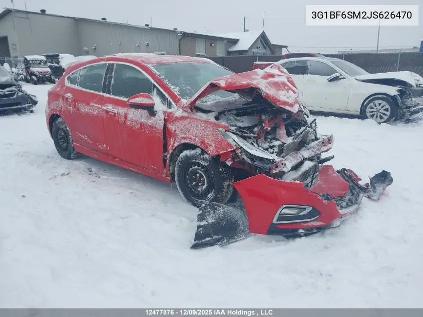 3G1BF6SM2JS626470 2018 Chevrolet Cruze Premier Auto