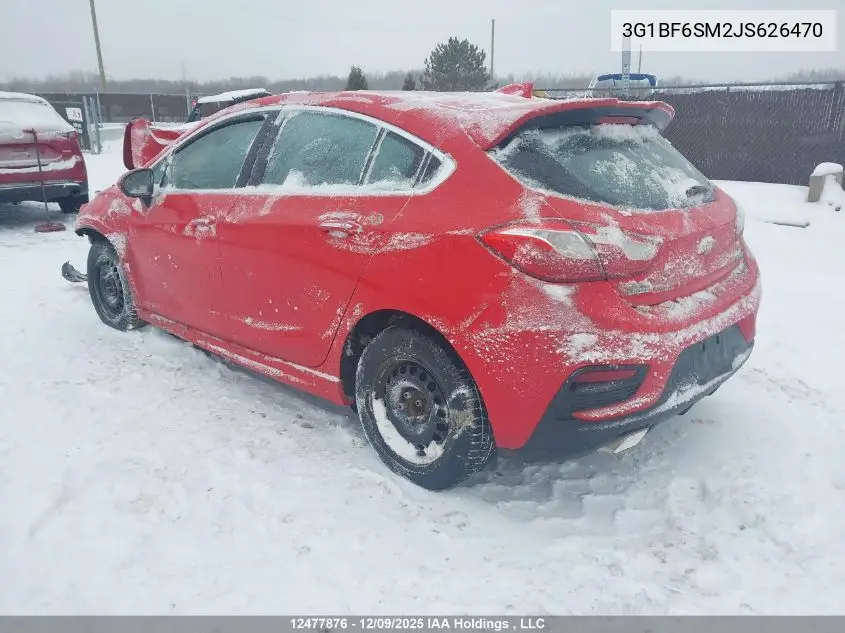 3G1BF6SM2JS626470 2018 Chevrolet Cruze Premier Auto