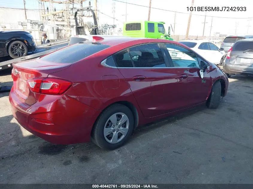 2018 Chevrolet Cruze Lt Auto VIN: 1G1BE5SM8J7242933 Lot: 40442761