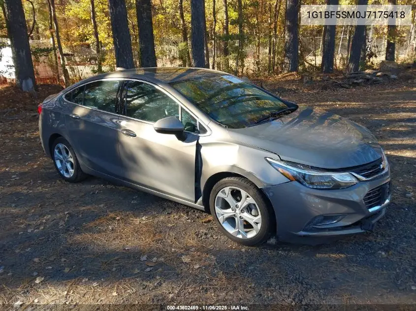 1G1BF5SM0J7175418 2018 Chevrolet Cruze Premier Auto