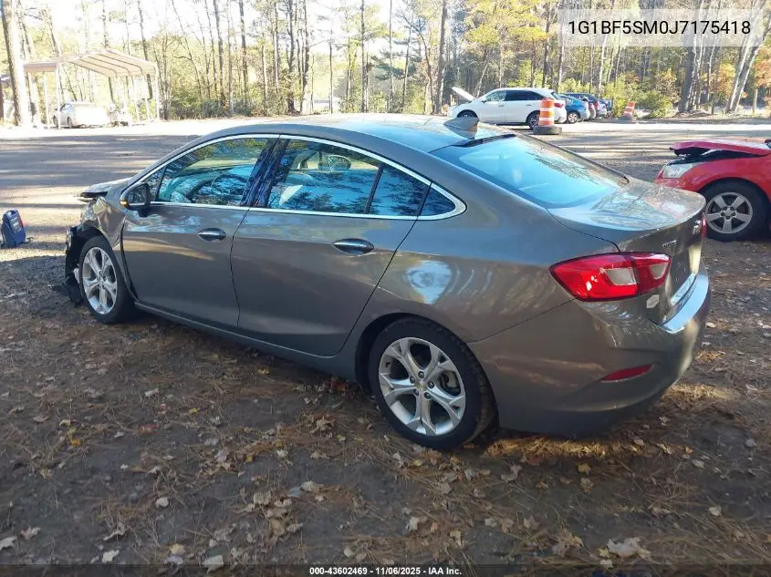 1G1BF5SM0J7175418 2018 Chevrolet Cruze Premier Auto