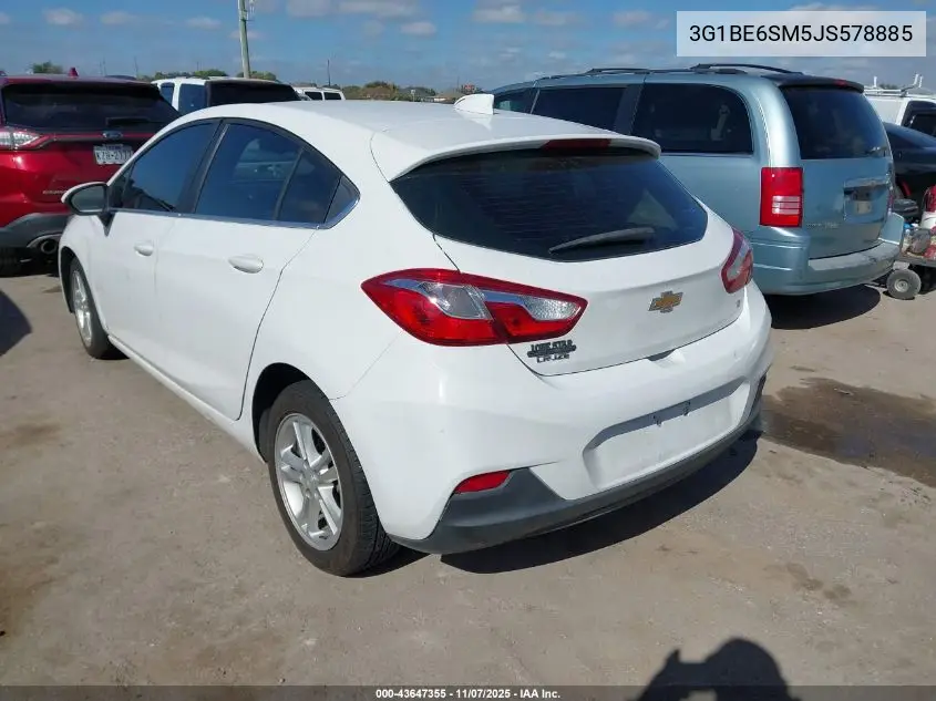 3G1BE6SM5JS578885 2018 Chevrolet Cruze Lt Auto