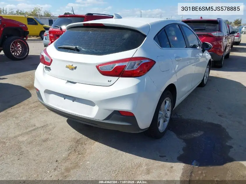 3G1BE6SM5JS578885 2018 Chevrolet Cruze Lt Auto
