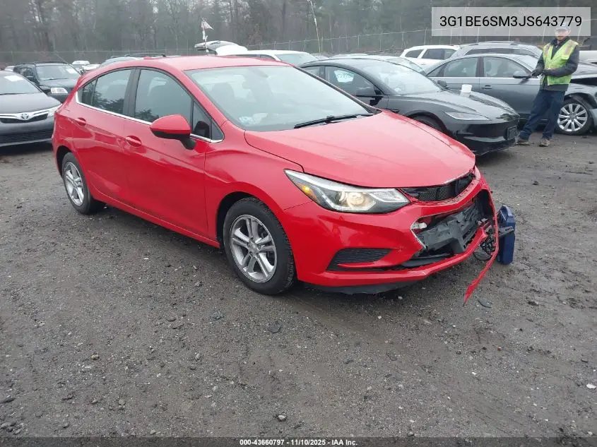 3G1BE6SM3JS643779 2018 Chevrolet Cruze Lt Auto