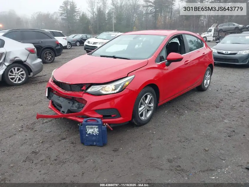 3G1BE6SM3JS643779 2018 Chevrolet Cruze Lt Auto
