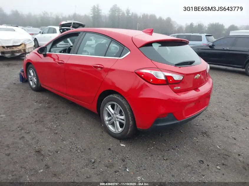 3G1BE6SM3JS643779 2018 Chevrolet Cruze Lt Auto