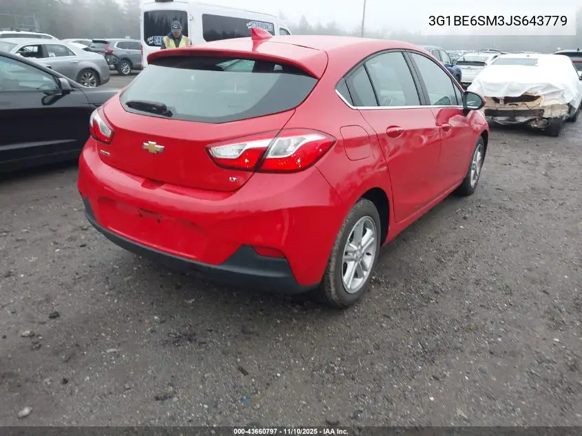 3G1BE6SM3JS643779 2018 Chevrolet Cruze Lt Auto