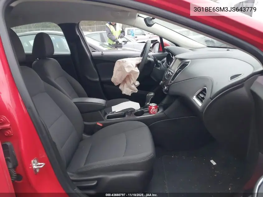 3G1BE6SM3JS643779 2018 Chevrolet Cruze Lt Auto